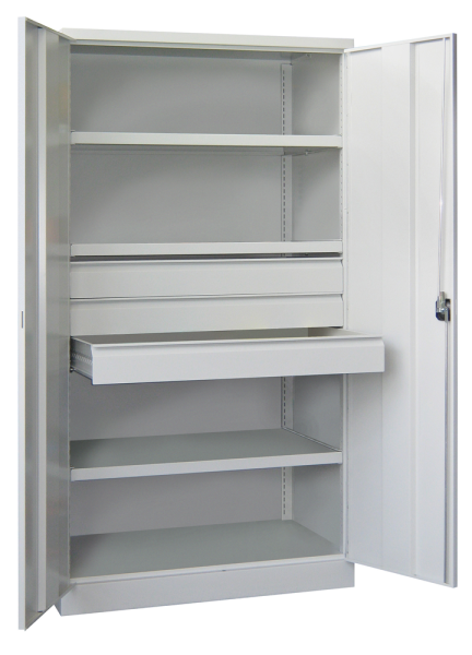 Pavoy Schwerlastschrank ohne Trennwand, 3 Böden, 3 Schubladen