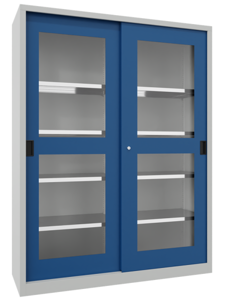 Pavoy Schiebetürenschrank mit Sichtfenstertüren 1500 x 400 x 1950 mm