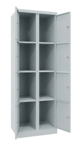 Pavoy Schließfachschrank 600 x 500 x 1800 mm, 8 Fächer