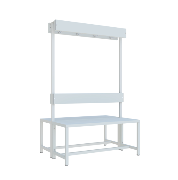 Pavoy Garderoben-Sitzbank 1000 mm, doppelseitig, ohne Schuhrost