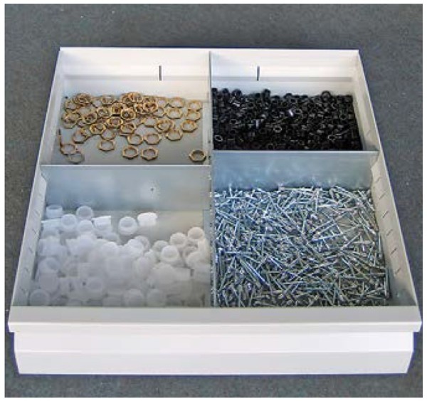 Pavoy Einteilungs-Set für 4 Fächer, Blendenhöhe 100 mm