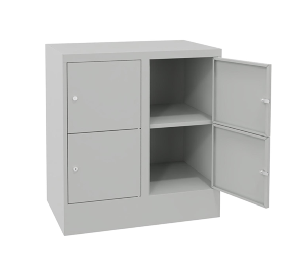 Pavoy Schließfachschrank 800 x 500 x 855 mm, Vollblechtüren, 4 Fächer