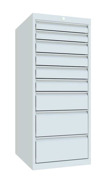 Pavoy Schubladenschrank Basic 500 x 600 x 1200 mm, 9 Schubladen