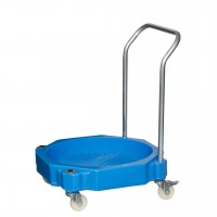 ADESATOS Fassroller Typ FR-KB mit Bügel aus Kunststoff für den sicheren Transport von Fässern im Betrieb. ADESATOS Fassroller Typ FR-KB mit Bügel aus Kunststoff für den sicheren Transport von Fässern im Betrieb.