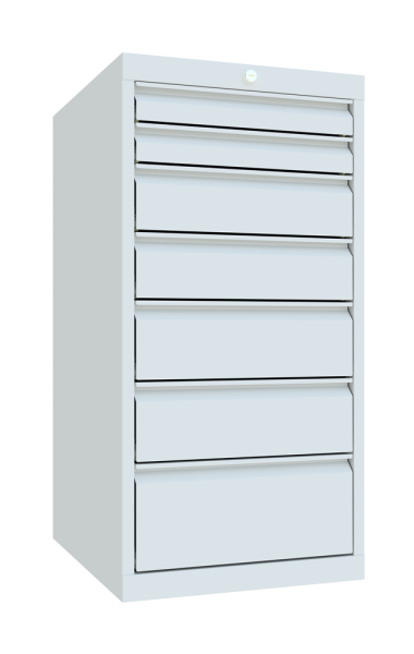 Pavoy Schubladenschrank Basic 500 x 600 x 1000 mm, 7 Schubladen