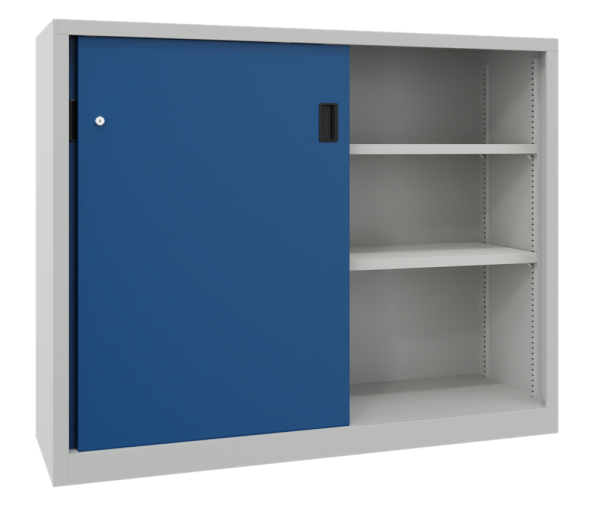 Pavoy Schiebetürenschrank mit Vollblechtüren 1500 x 600 x 1200 mm