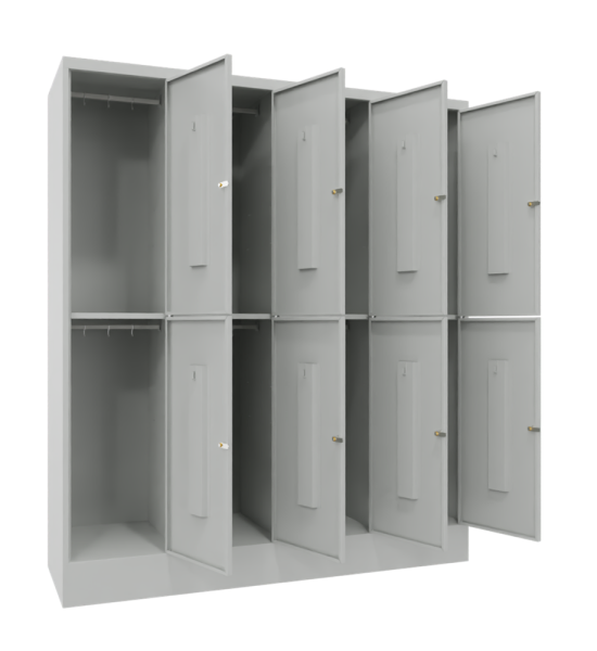 Pavoy Schließfachschrank 1600 x 500 x 1850 mm, mit Sockel, 8 Fächer