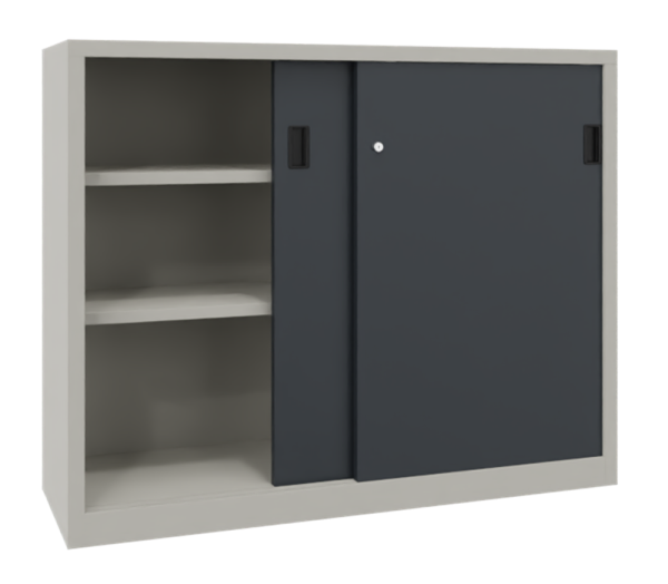 Pavoy Schiebetürenschrank mit Vollblechtüren 1500 x 500 x 1200 mm