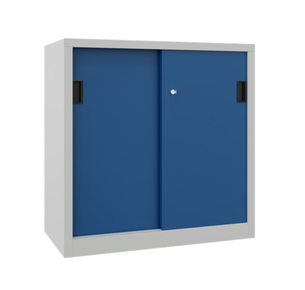 Pavoy Schiebetürenschrank mit Vollblechtüren 1000 x 500 x 1000 mm