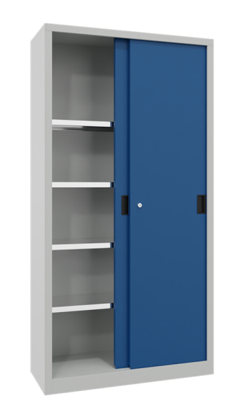 Pavoy Schiebetürenschrank mit Vollblechtüren 1000 x 400 x 1950 mm