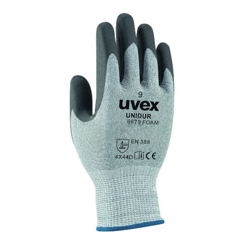 uvex Schnittschutzhandschuhe unidur 6679 foam mit NBR Schaumbeschichtung, HPPE Stahlfaser