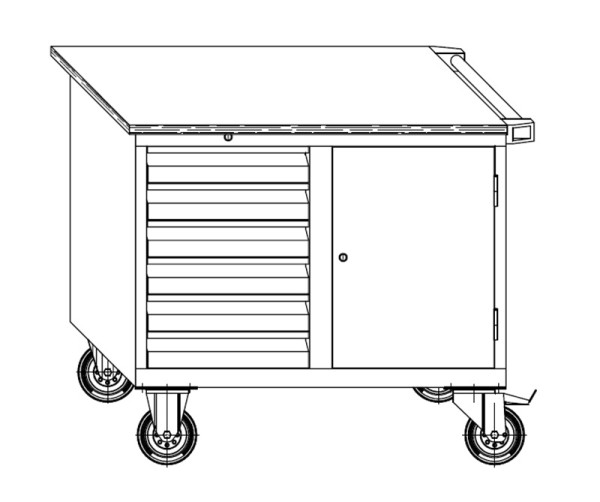 Pavoy Montagewagen mit 6 Schubladen