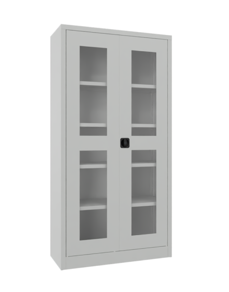 Pavoy Flügeltürenschrank mit Sichtfenstertüren 1000 x 400 x 1950 mm