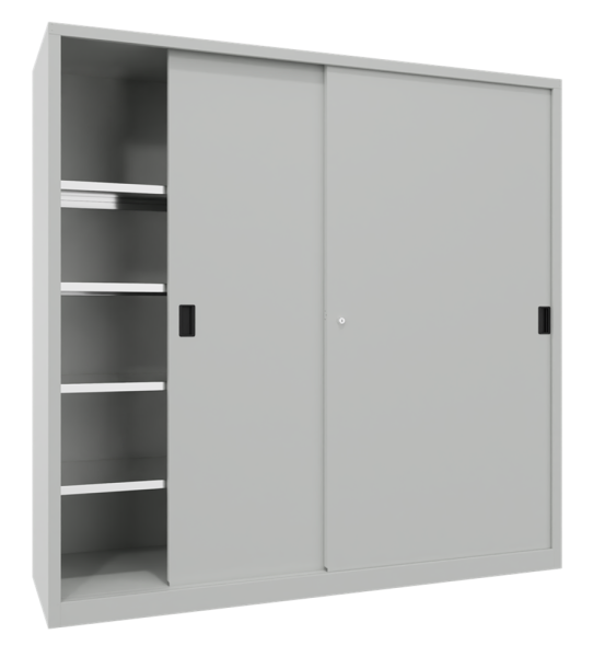 Pavoy Schwerlast-Schiebetürenschrank mit Vollblechtüren 2000 x 600 x 1950 mm