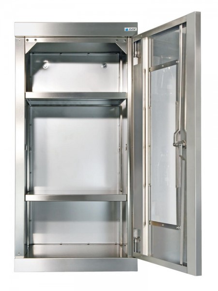 STM-CabinOX Edelstahl-Hänge-Sichtfensterschrank, 900 x 450 x 400 mm