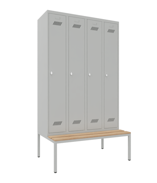 Pavoy Kleiderschrank mit Sitzbankuntergestell 1200 x 800 x 2150 mm