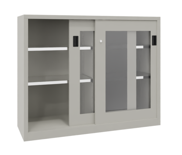 Pavoy Schiebetürenschrank mit Sichtfenstertüren 1000 x 400 x 1200 mm