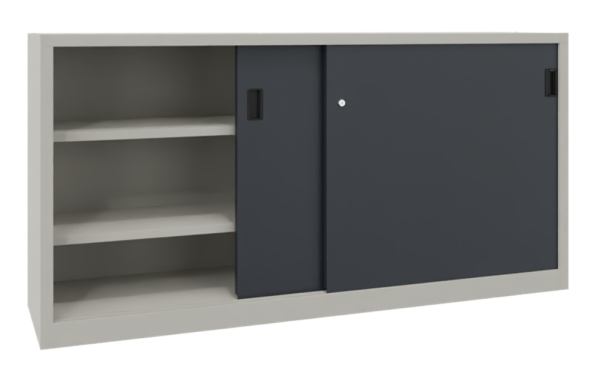 Pavoy Schiebetürenschrank mit Vollblechtüren 2000 x 400 x 1000 mm