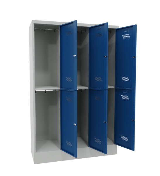 Pavoy Kleider-Schließfach-Schrank mit Sockel 1200 x 500 x 1850 mm