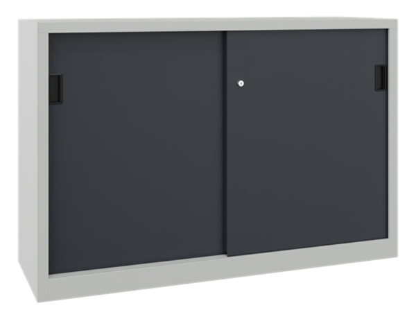 Pavoy Schwerlast-Schiebetürenschrank mit Vollblechtüren 1500 x 600 x 1200 mm