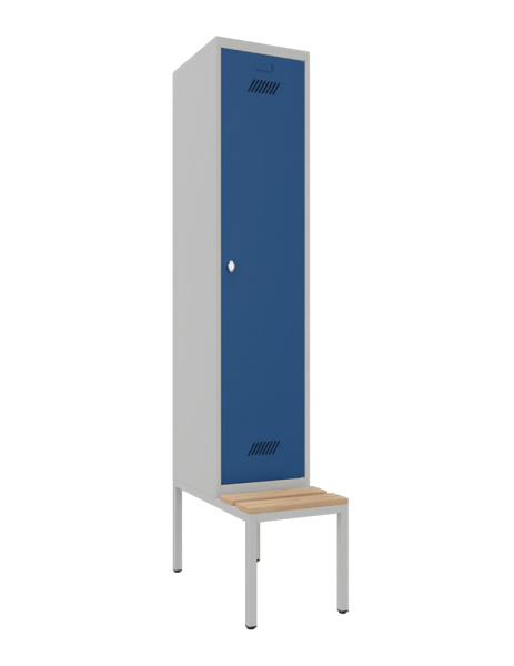 Pavoy Kleiderschrank mit Sitzbankuntergestell 400 x 800 x 2150 mm