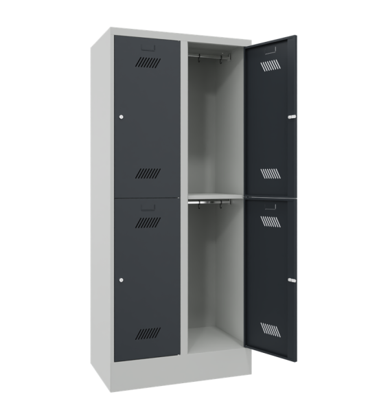 Pavoy Kleider-Schließfach-Schrank mit Sockel 800 x 500 x 1850 mm