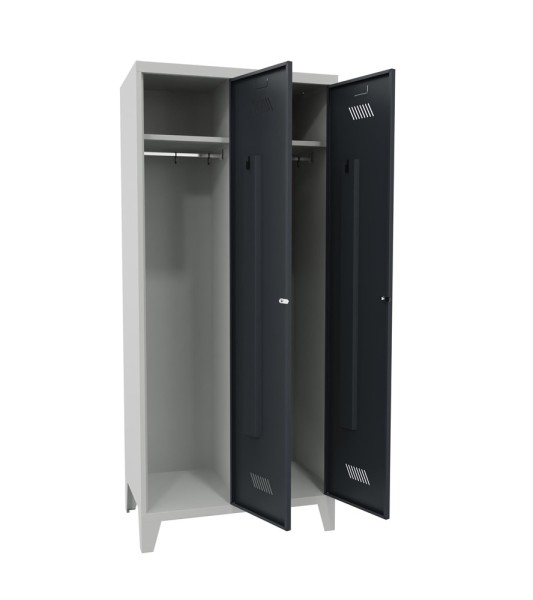 Pavoy Kleiderschrank mit Füßen 800 x 500 x 1850 mm