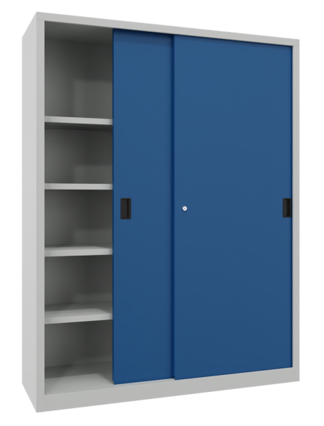 Pavoy Schiebetürenschrank mit Vollblechtüren 1500 x 600 x 1950 mm