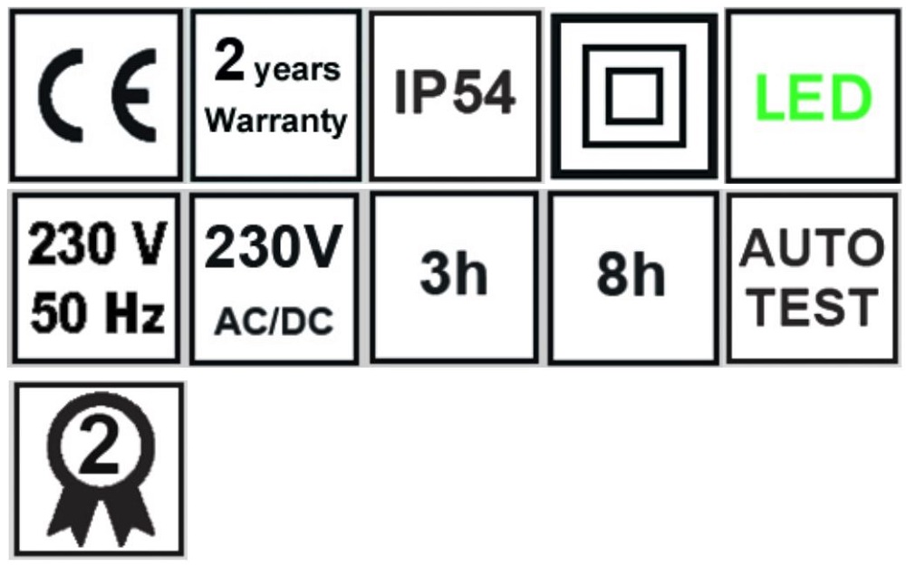 b-lite LED-Rettungsleuchte L-Lux Standard ECO, AUTOTEST-Funktion