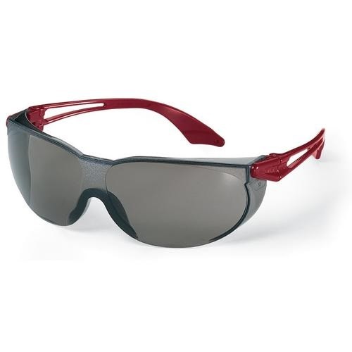 uvex Schutzbrille 9174096 skylite rot metalic, PC grau, kratzfest, chemikalienbeständig