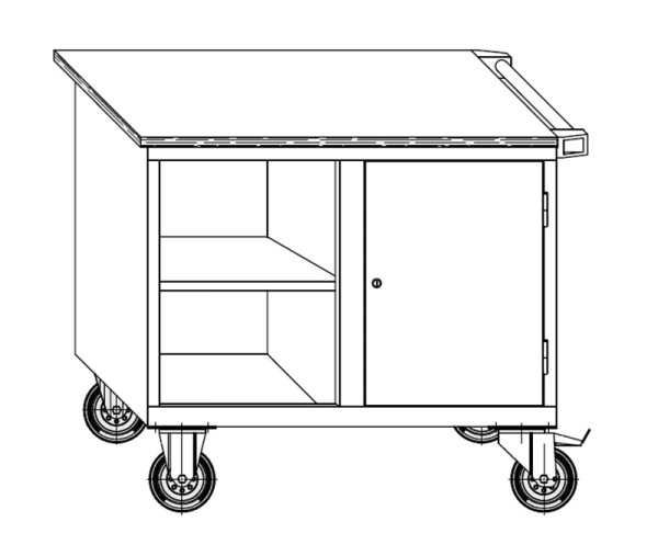Pavoy Montagewagen mit 2 Einlegeböden