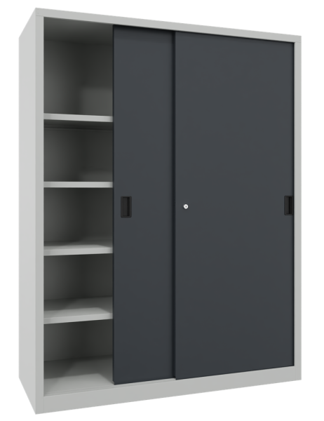 Pavoy Schiebetürenschrank mit Vollblechtüren 1500 x 500 x 1950 mm