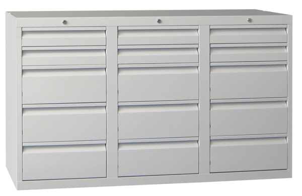 Pavoy Schubladenschrank Light 1500 x 500 x 900 mm, 12 Schubladen