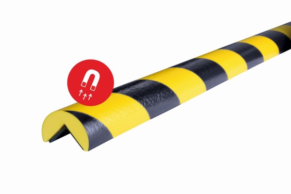 Knuffi® Eckschutz Typ A, magnetisch, gelb/schwarz, 1 m