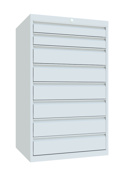 Pavoy Schubladenschrank Basic 715 x 600 x 1200 mm, 8 Schubladen