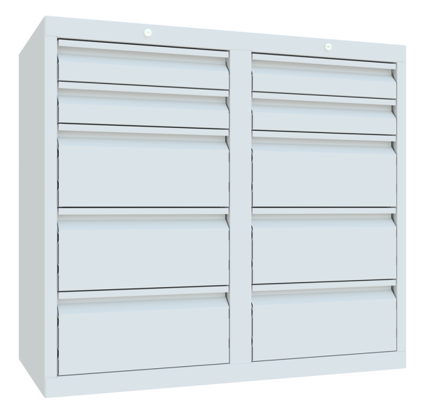 Pavoy Schubladenschrank Light 1000 x 500 x 900 mm, 8 Schubladen