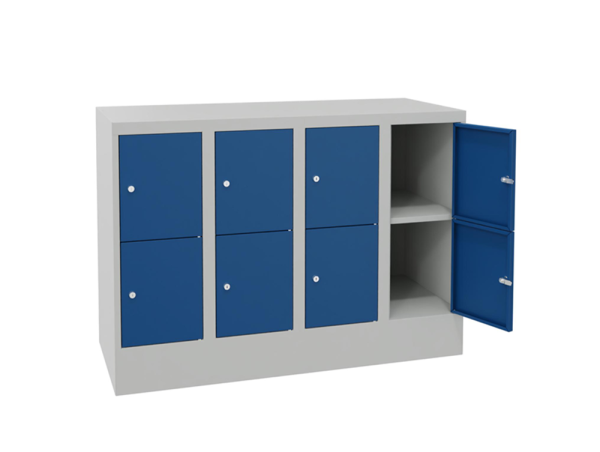 Pavoy Schließfachschrank 1600 x 500 x 855 mm, Vollblechtüren, 8 Fächer