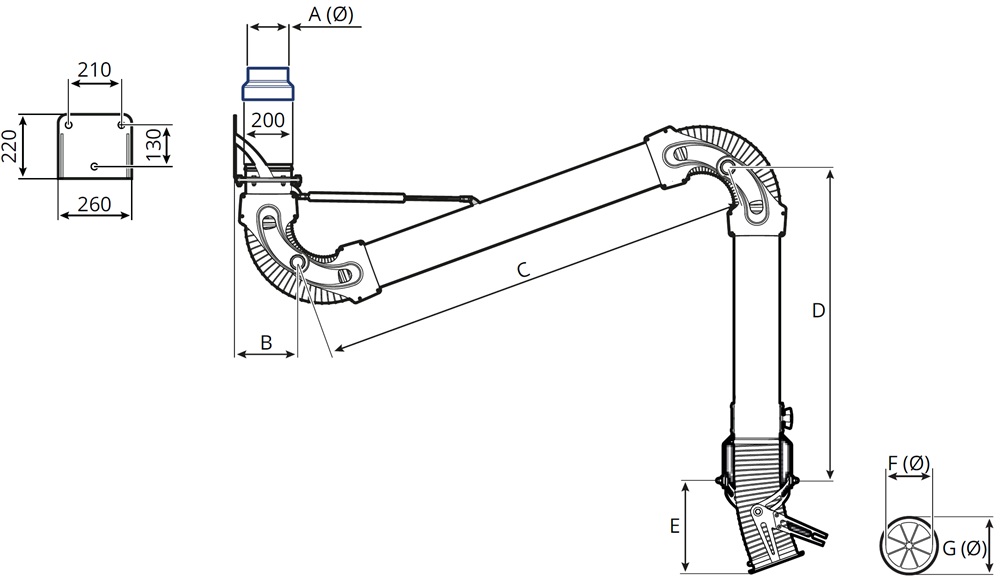 fumex-absaugarm-prx-2000-3000-4000-abmessung