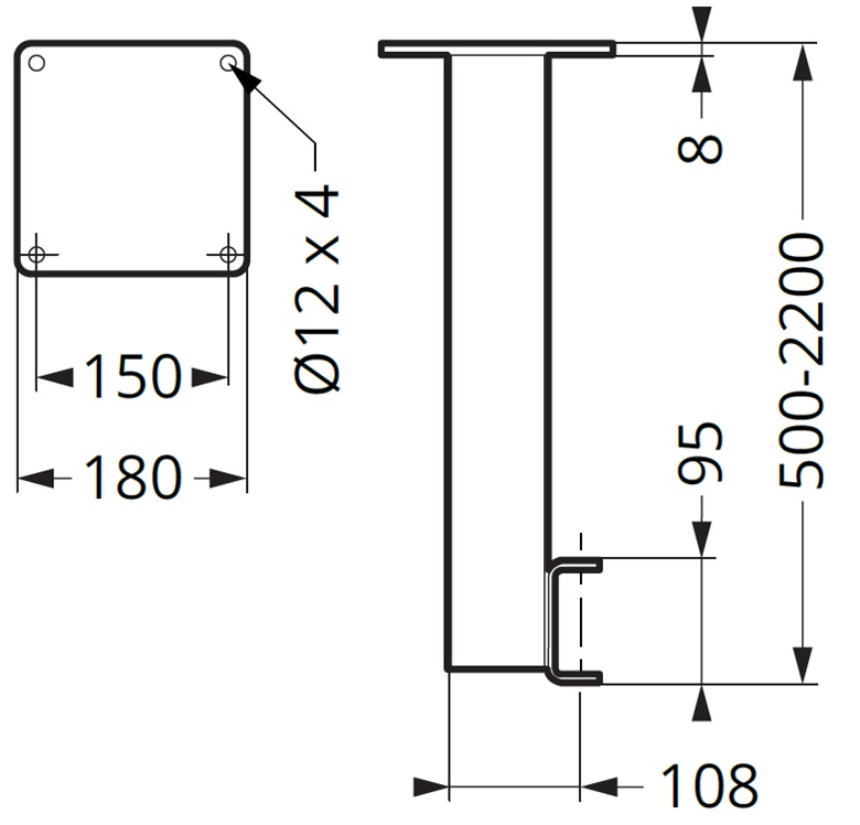 fumex-deckenhalterung-ptx-abmessung-adesatos